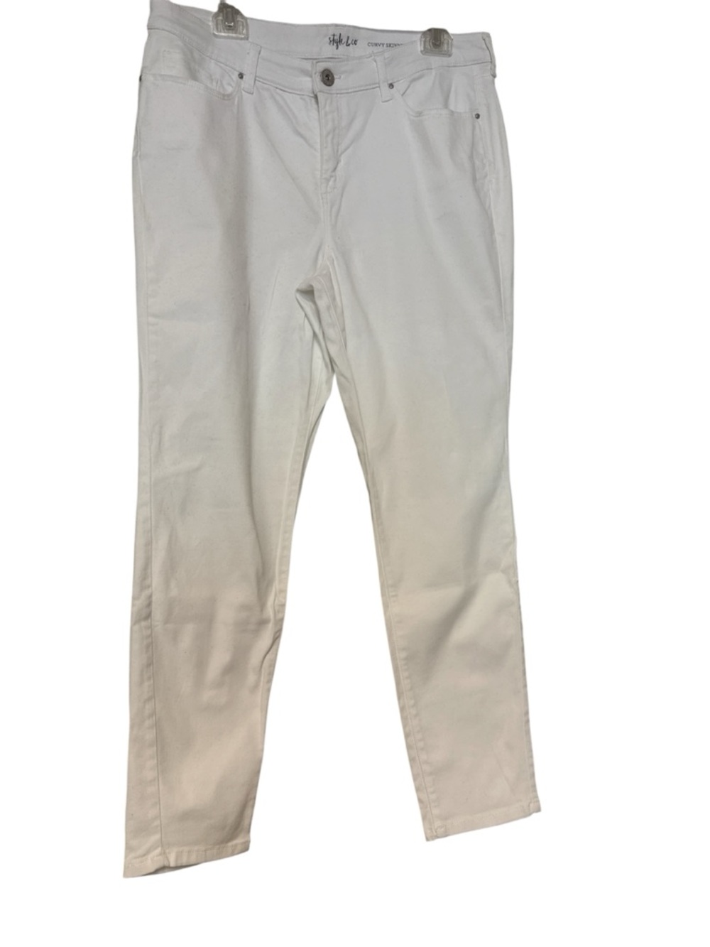 Style & Co. White Curvy Skinny Leg Jeans